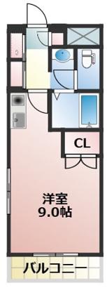レックスマンション(1K/2階)の間取り写真