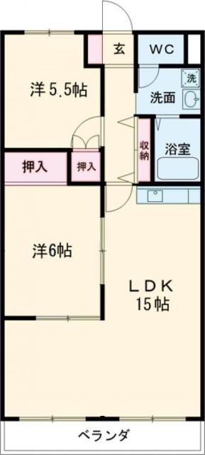 グラメール(2LDK/3階)の間取り写真