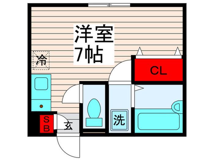 セルカ谷在家(ワンルーム/2階)の間取り写真