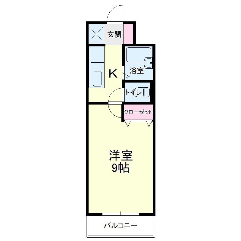 エターニII(1K/3階)の間取り写真