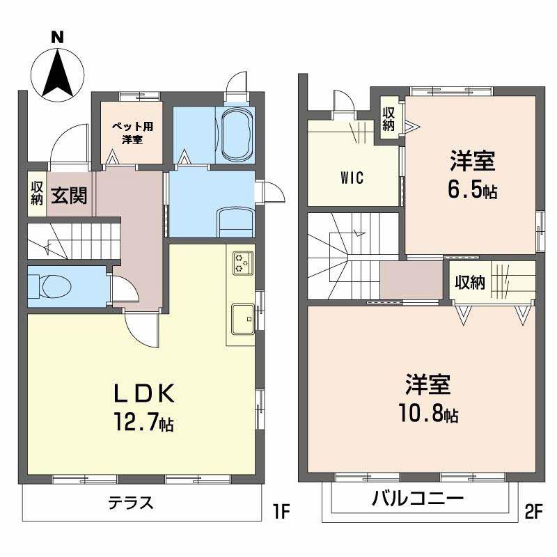 シャーメゾン アイサイト C棟(2LDK/1階)の間取り写真