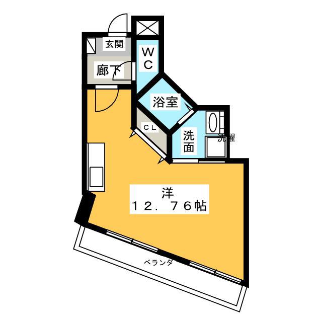 スリーティアラズ(ワンルーム/4階)の間取り写真