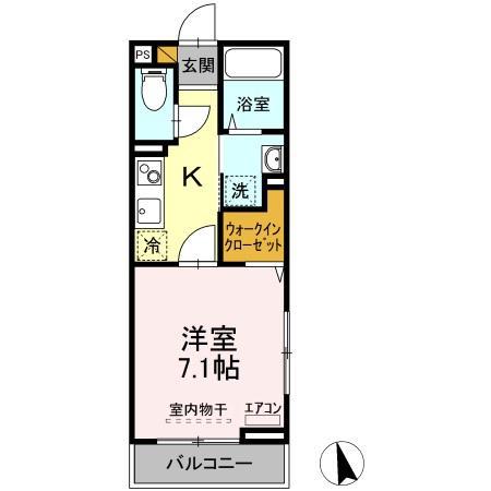 ETERNITY(1K/2階)の間取り写真