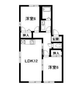 サニーコート C棟(2LDK/2階)の間取り写真