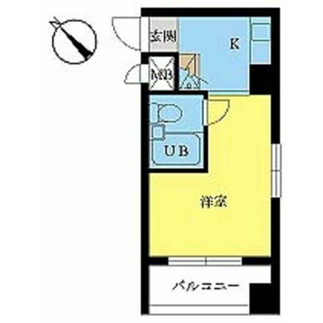 スカイコート浅草国際通(ワンルーム/6階)の間取り写真