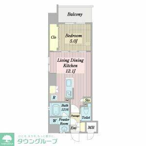K CLASSY IMAIKE(1LDK/5階)の間取り写真