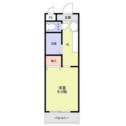 リバーランド堺東(1K/3階)の間取り写真