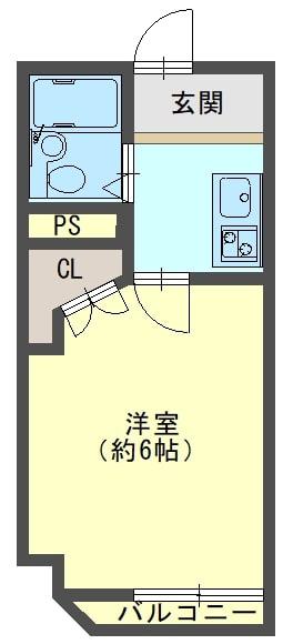 センチュリー21(1K/2階)の間取り写真