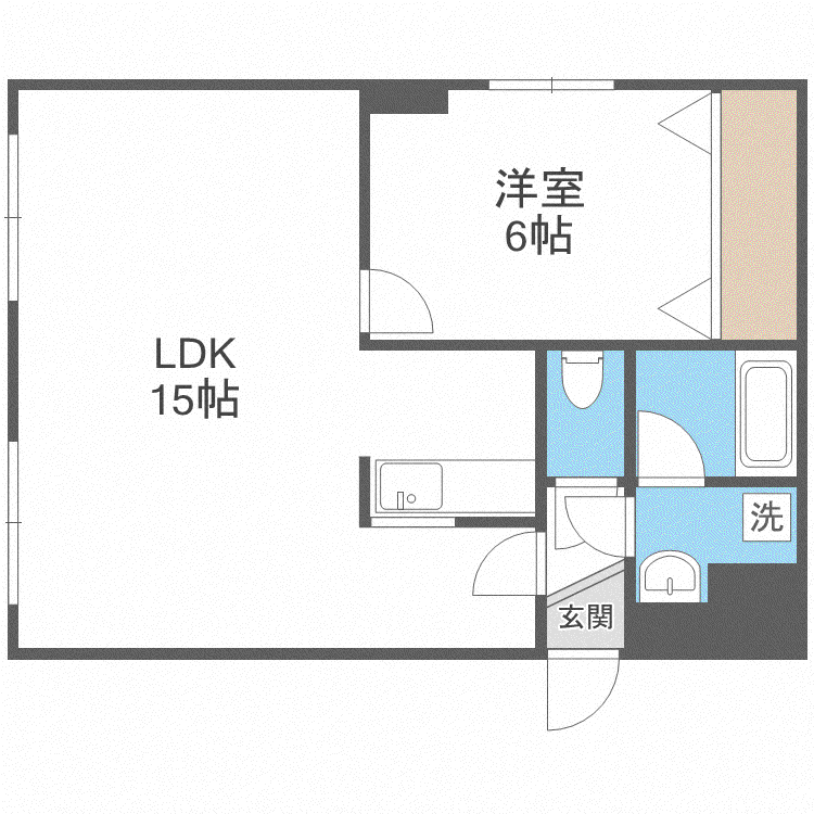  エリザベート北31-II (1LDK/4階)の間取り写真