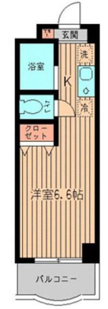 クラシコ鷺沼(ワンルーム/1階)の間取り写真