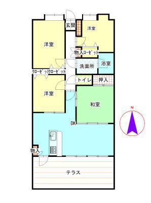 デイアステージ国府(4LDK/8階)の間取り写真