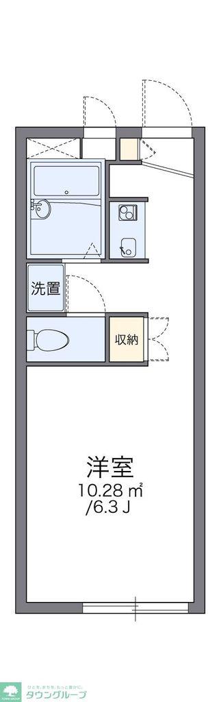 レオパレス御殿(1K/2階)の間取り写真