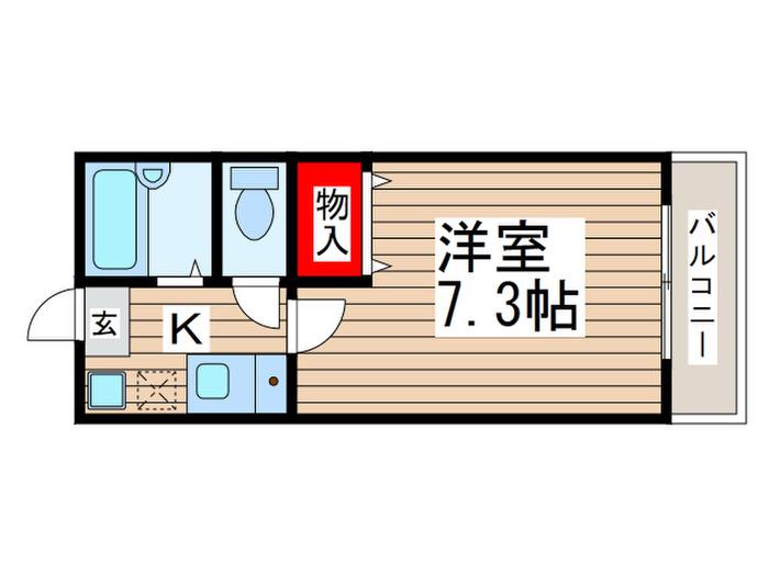 プレステージ幕張(1K/2階)の間取り写真