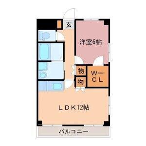 ロイヤルズマンション戸祭(1LDK/1階)の間取り写真