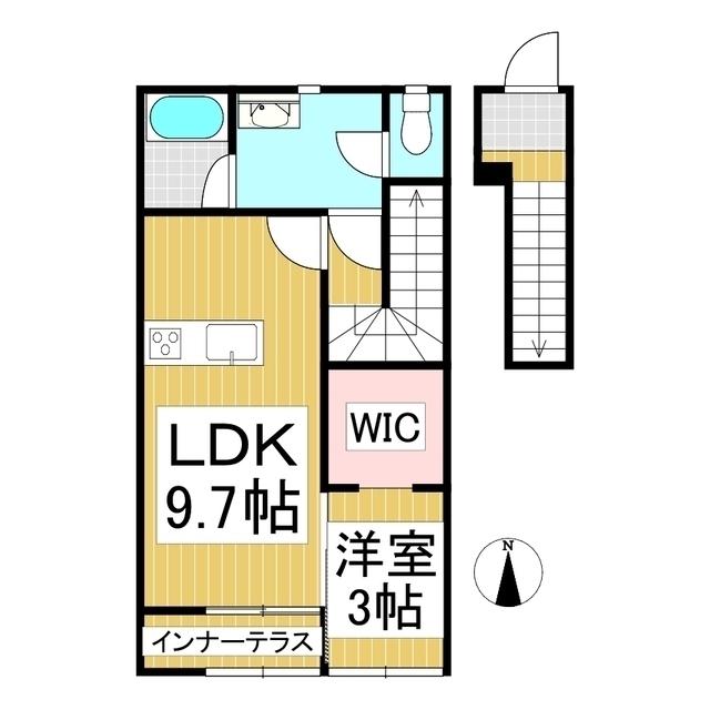 ベル・オネット(1LDK/2階)の間取り写真