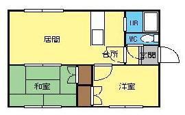 第7佐藤マンション(2LDK/1階)の間取り写真