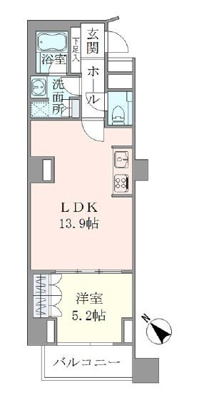 ブリリア代官山プレステージ(1LDK/3階)の間取り写真