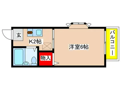 アビリティ アサオ(1K/2階)の間取り写真