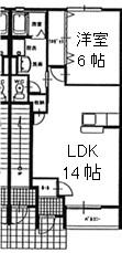 キャプリコーン エス B(1LDK/1階)の間取り写真