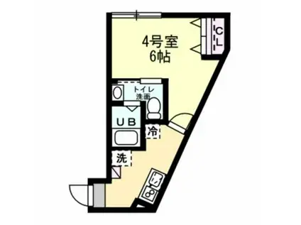 ベイルーム辻堂元町II(1LK/1階)の間取り写真