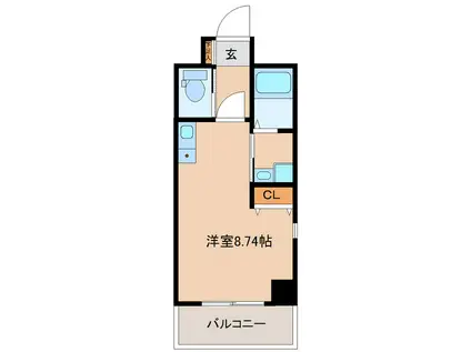 LUNA仙台東口(ワンルーム/12階)の間取り写真