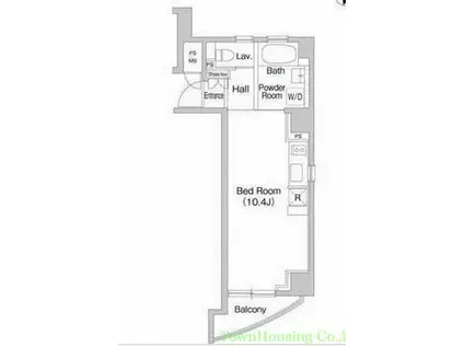プライムアーバン麻布十番II(ワンルーム/2階)の間取り写真