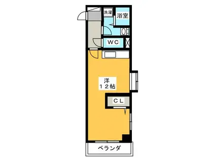 ダイアパレス富士中央(ワンルーム/2階)の間取り写真