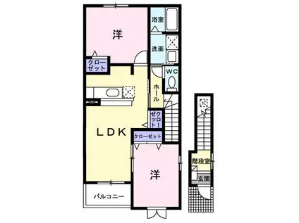 アップロードII(2LDK/2階)の間取り写真