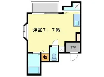 アートビップ幕張I(ワンルーム/2階)の間取り写真