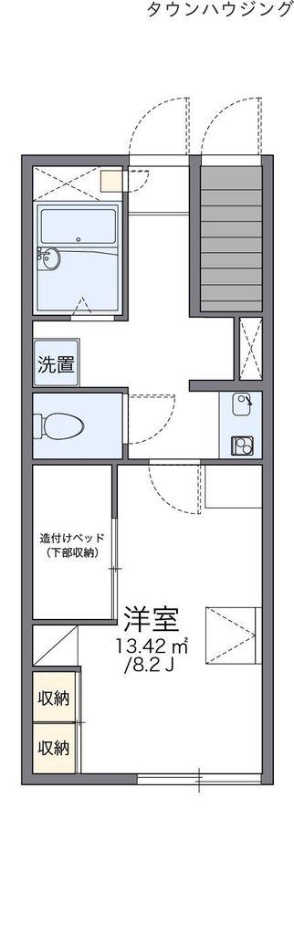 レオパレスクンプウ(1K/1階)の間取り写真