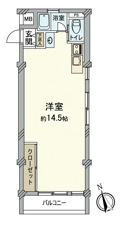 山手第3コーポラス 6階階 間取り