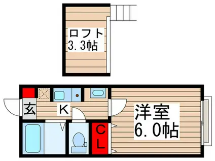 フォレストハウス鎌ヶ谷(1K/1階)の間取り写真