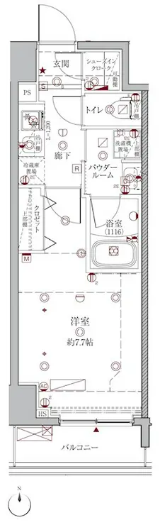 クレイシアIDZ中野アーバンスクエア 4階階 間取り