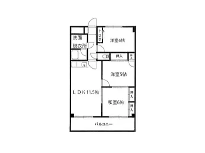 ギャラン中井(3LDK/5階)の間取り写真