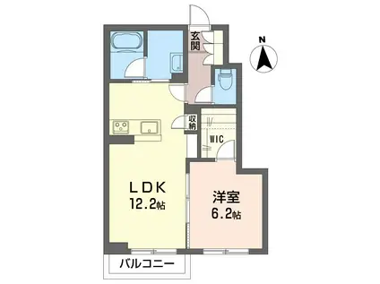シャーメゾン田中(1LDK/1階)の間取り写真