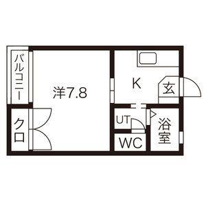 ラフィーネ加賀野(1K/2階)の間取り写真