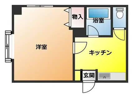 クレスト東大宮(1K/2階)の間取り写真