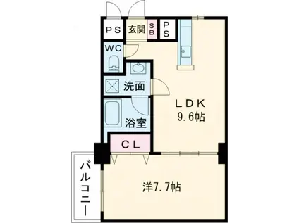 パラッツォJ&I21(1LDK/2階)の間取り写真