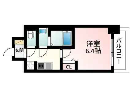 プレサンス西中島南方セレスト(1K/6階)の間取り写真