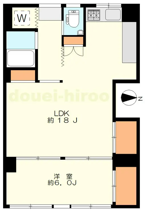 ツイン一の橋2号館 7階階 間取り