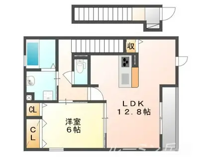 エルヴィータⅣ(1LDK/2階)の間取り写真