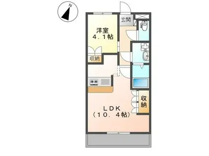 プロニティーMABI 2(1LDK/2階)の間取り写真