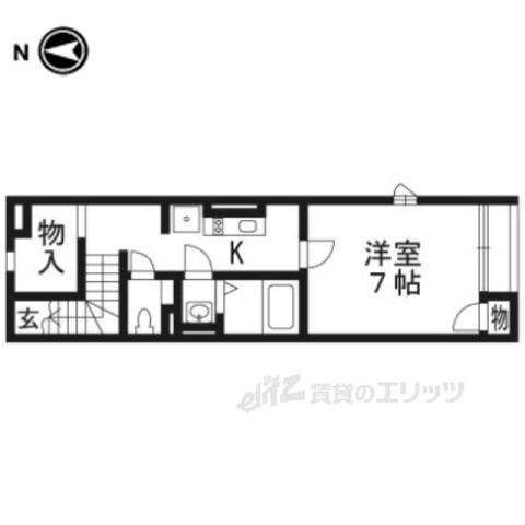 レオネクスト広野(1K/2階)の間取り写真