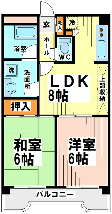 パレス烏山 1階階 間取り