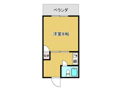 小杉スタービル(1K/4階)の間取り写真