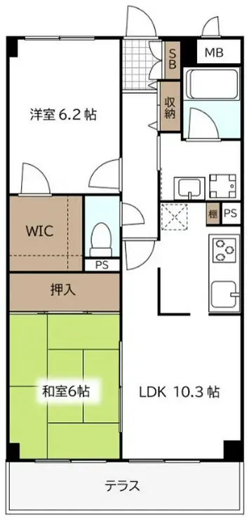ピンポンマム壱番館 2階階 間取り