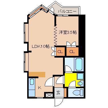 メダリストIII(1LDK/1階)の間取り写真