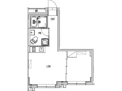 FIKA代々木上原(1LDK/5階)の間取り写真