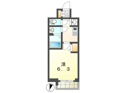 プレサンス丸の内城雅(1K/9階)の間取り写真