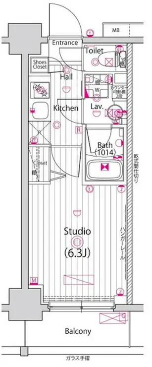 グランド・ガーラ横浜 9階階 間取り